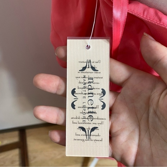 Nanette Lepore Pink Ruffle Dress NWT Sz 12 Asymmetrical Flounce Sleeveless - Picture 6 of 9